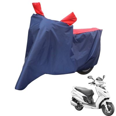 Allextreme S-7012 Full Bike Body Cover Water Resistant Dustproof Rustproof UV Protection Cover Compatible for Activa Maestro Scooty and All Two Wheeler Scooter (Navy Blue & Red, Small)