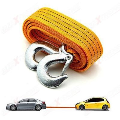 AllExtreme EXCTR125 Car Tow Rope Straps with Hooks-5 Tons 3 Meters (9.84ft)