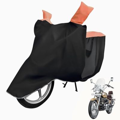 Allextreme XL-7009 Full Bike Body Cover Water Resistant Dustproof Rustproof UV Protection Cover Compatible for Royal Enfield Bullet Avenger Karishma and above Size (Navy Blue & Blue, X-Large)