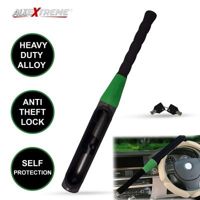 AllExtreme EXCSBLR Heavy Duty Car Steering Wheel Lock Anti-Theft Baseball Security Self Protection Lock with Keys (Random Colour)
