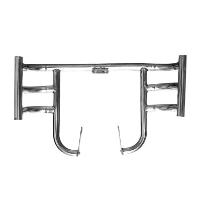 AllExtreme Steel Leg Guard Bike Safety Front Crash Bar Heavy Duty Easy Fitment for Motorcycle Compatible with Reborn and Meteor (Chrome)