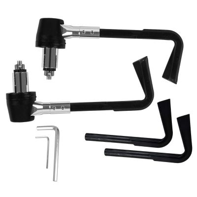 AllExtreme EXCHPCG Universal 7/8" 22mm Motorcycle Handlebar Brake Clutch Levers Hand Protector Guard for Bikes (Chrome)