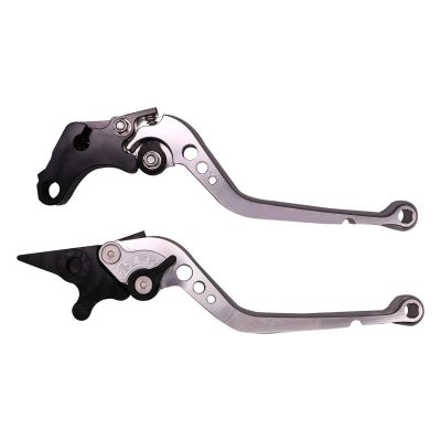 Allextreme AX-LEV64 Clutch Brake Lever Heavy Duty 6 Positions Adjustment for Triumph Tiger (Silver, 2 Pcs)
