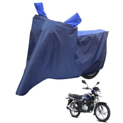 Allextreme M-7017 Full Bike Body Cover Water Resistant Dustproof Rustproof UV Protection Cover Compatible for Splendor Platina Deluxe and Upto Pulsar 180cc Size (Black & Orange, Medium)