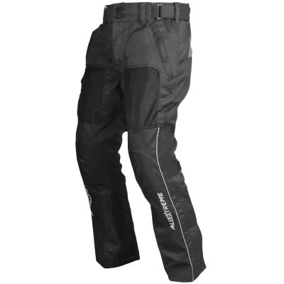 Allextreme AIR EVO Motorcycle Riding Pants with Knee and Hip HDEVA Protectors 300GSM Mesh-Fabric All-Seasons Universal Fit Suited for Outdoor (Black, 2XL)