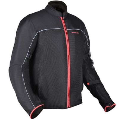 Allextreme AVIANT AIR Bike Riding Jacket CE Level 2 Certified Armour Protector Elbows Shoulders Protection Mesh Fabric Motorcycle Rider Gear for Bikers (4XL, Black & Red)