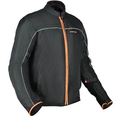 Allextreme AVIANT AIR Bike Riding Jacket CE Level 2 Certified Armour Protector Elbows Shoulders Protection Mesh Fabric Motorcycle Rider Gear for Bikers (4XL, Black & Orange)