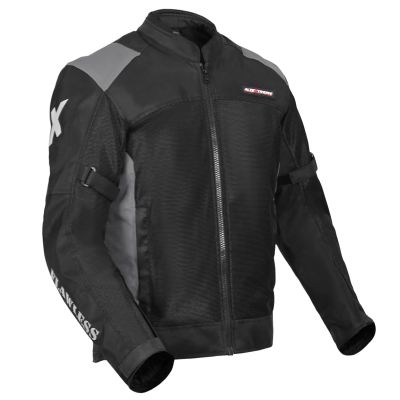 Allextreme FLAWLESS Unisex Riding Jacket CE Level 2 Certified Mesh Fabric Back Shoulder & Elbow Protection Guard and Reflective Stickers Motorcycle Rider Gear for Bikers (L, Grey & Black)