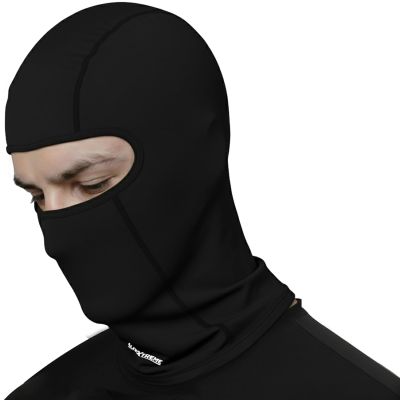 Allextreme Upgraded Full Face Mask for Riders Anti-Pollution UV Sun Protection Cotton Balaclava Neck Cover Bandana Helmet Liner for Men & Women Biker Hiking Cycling Protective Bike Riding Gear (Black)