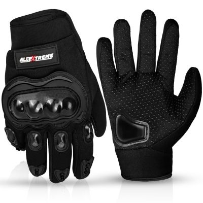 Allextreme Probiker Protective Full Finger Gloves Anti-Skid Surface Breathable Bike Riding Glove for Motorcycle Bike Cycling Climbing Mountaineering Hiking (M, Black)