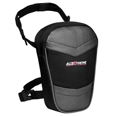 Allextreme Thigh Bag 1000D Imported Polyster Fabric Multipurpose Cross Body Utility Waist Pouch with YKK Zippers & Water Repellant Tactical Sports Leg Bags for Motorcycling Hiking Travel (1Pc, Black)