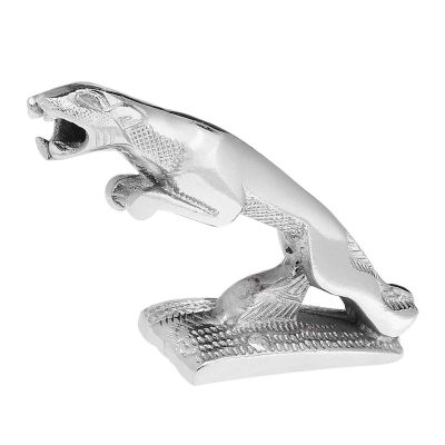 AllExtreme EXLMTC1 Heavy Metal Jagaur With Stand Elegant Exterior Decorative Accessory Ideal For Motorcycles, Bikes & Other Automobiles (Silver)