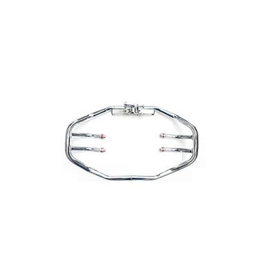 AllExtreme EXCHDLG Heavy Duty Stainless Steel 8 Bend Leg Guard Front Bike Safety Crash Bar Compatible for BS3 and BS4 Model Royal Enfield Bullet 350cc and 500cc (Chrome)