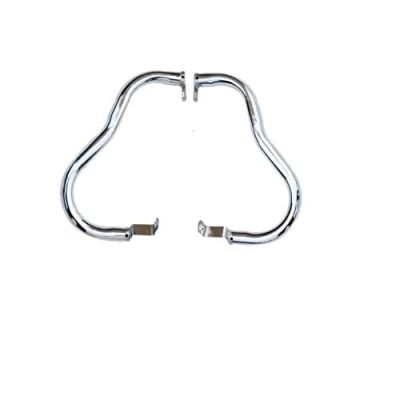 AllExtreme EXBSLG1 2 Rod Bike Rear Leg Guard Back Side Safety Crash Bar Compatible with BS3 and BS4 Model Royal Enfield Bullet 350cc and 500cc (Chrome)
