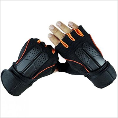 AllExtreme Half Finger Bike Gloves M/L/XL , Design for Men/Women Road Racing (Orange)
