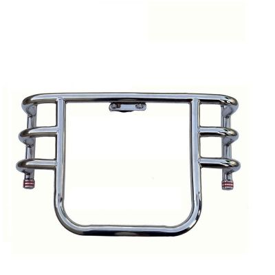 AllExtreme EXAFLGC Heavy Duty Metal Stainless Steel Air Fly Leg Guard Front Bike Safety Crash Bar Compatible for BS3 and BS4 Model Royal Enfield Bullet 350cc and 500cc (Chrome)