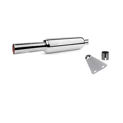 AllExtreme EX002 Empty Silencer Exhaust with Bush Compatible for Royal Enfield BS3 and BS4 Model Bullet 350cc and 500cc (Chrome)