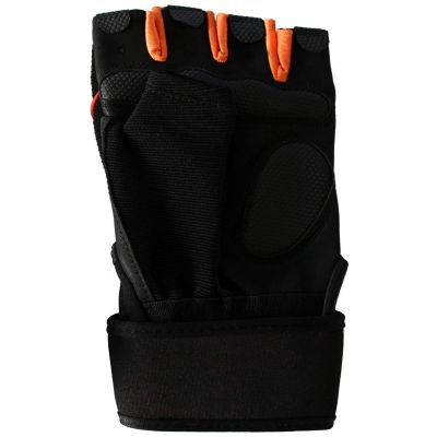 Allextreme Multipurpose Gym and Bike Wrist Half Finger Gloves for Fitness Weightlifting Exercise Sport Cycling (Orange, XL)