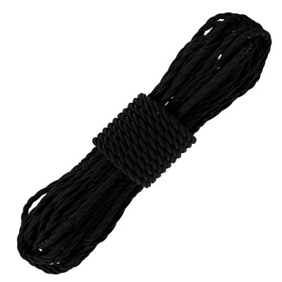 AllExtreme EX28LRB High Strength Leg Guard Rope Synthetic Towing Securing Rope Compatible for Bullet, Cars, Motorcycles, ATV and UTV (28M, Black)