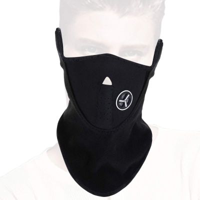 Allextreme EXSFMB Unisex Half Face Mask Triple Layer Washable Anti-pollution with Adjustable Ear Loop (Black, Universal size)
