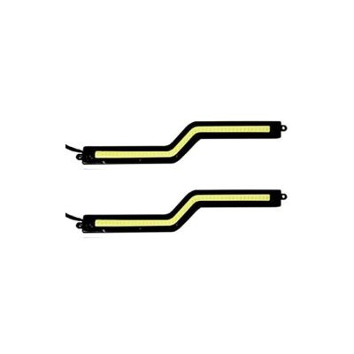 AllExtreme EXDRLZ2 White Zigzag Shape Car Daytime Running Light for All Cars (Set of 2)