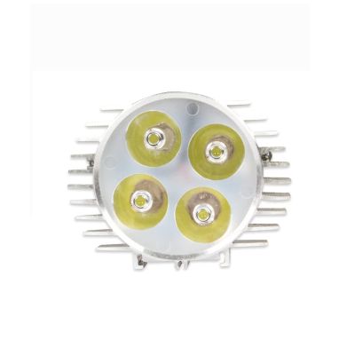 Allextreme EX4LED10 Universal 4 LED Extremely powerful Round Flood Fog Light/Lamp for All Bikes (Silver)