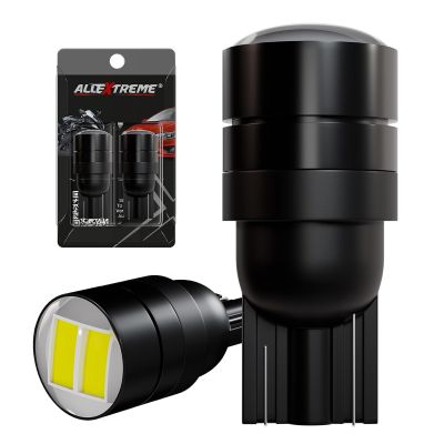 Allextreme EXT104BL Universal T10 LED Parking Light Super Bright Interior Pilot License Plate Dome Indicator Lamp Bulb for Car Bike and Motorcycle (1W, Black, 2 PCS)