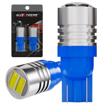 Allextreme EXV10CI 2 PcS Universal T10 LED Parking Light Ceramic 1W Super Bright Interior Pilot License Plate Dome Indicator Lamp Bulb for Car Bike and Motorcycle (Blue)