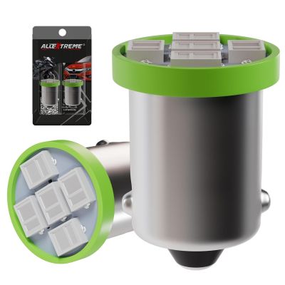 Allextreme EXSMD2G BA9S LED Parking Light Super Bright 5 SMD Interior Pilot License Plate Dome Indicator Lamp Bulb for Car Bike and Motorcycle (2W, Green, 2 PCS)
