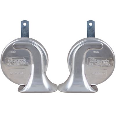 Allextreme 12V Car Truck Electric Vehicle Snail Air Horn Siren Sound Level 105-118Db/ 410Hz ± 20 For Motorcycle, Car, Boat (2Pcs)- Red