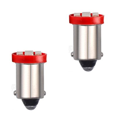 Allextreme EXBA9SR3 BA9S LED Parking Light Super Bright Car Interior License Plate Wedge Dome Trunk Dashboard Bulb for Car Bike and Motorcycle (2W, Red, 2 PCS)