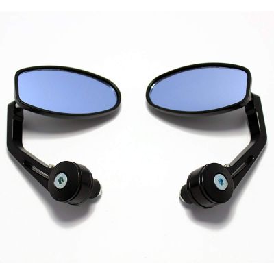 AllExtreme EXBHMB1 Universal 7/8 Inch Handlebar Motorcycle Rear View Side Mirrors Set Compatible for Bullet Classic Electra Standard 350cc & 500cc (Black, 2 PCS)