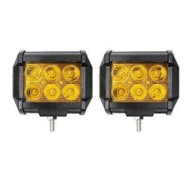 Allextreme EX6AY041 6 LED Fog Light Bar 30W Spot Beam Off Road Driving Lamp Cree Universal Fitting LED for Truck Car ATV SUV Jeep Bikes (Amber Yellow)