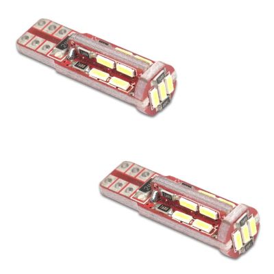 Allextreme EXT10WL Universal T10 LED Parking Light 19 SMD Super Bright Interior Pilot License Plate Dome Indicator Lamp Bulb for Car Bike and Motorcycle (5W, White, 2 PCS)