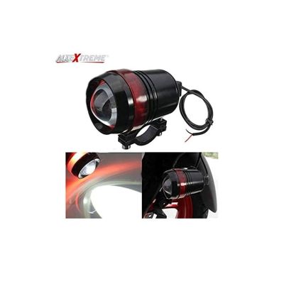 Allextreme EXU3R1P U3 CREE LED Fog Light Universal Waterproof Headlamp with Mounting Brackets for Motorcycle and Cars (9W, White & Red Light, 1 PC)