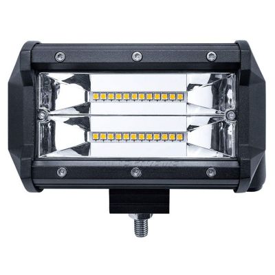 Allextreme EX7IW1P 7 Inch CREE Led Fog Light 24 LED Waterproof Cube Pod Spot Lamp with Mounting Brackets for Cars and Motorcycle (72W, White Light, 1 PC)