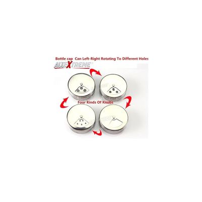 Allextreme AESSC001 12 Pcs Round Stainless Steel Spice Containers with Shaker Lids and 4 Different Knobs for Dining Table, Kitchen Counters and Racks
