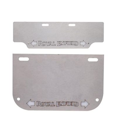 Allextreme EXNPL050 Steel Number Plate Set Front and Rear with Led Light (Silver Colour) Corrosion Proof Licence Plate