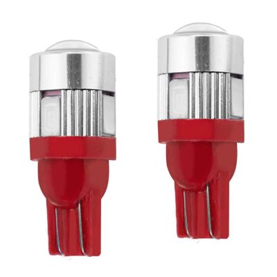 Allextreme EXT106R Universal T10 LED Parking Light 6 SMD Super Bright Interior Pilot License Plate Dome Indicator Lamp Bulb for Car Bike and Motorcycle (2W, Red, 2 PCS)