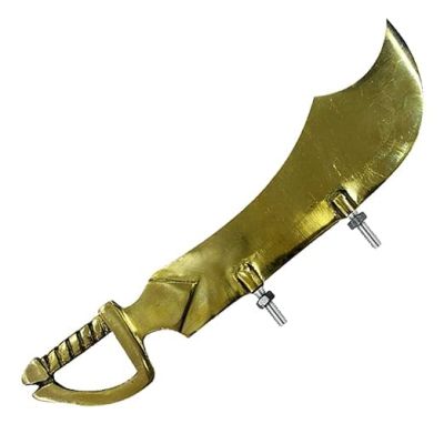 AllExtreme EXREBFM Front Mudguard Khukhri Fender Plate Brass Metal Decorative for Motorcycle Accessory
