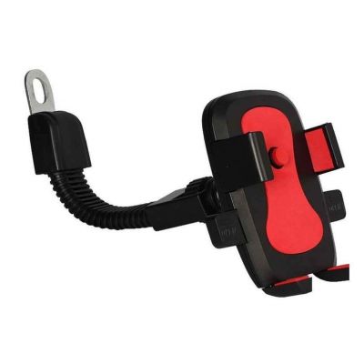 Allextreme Universal Mirror Mount Bike and Motorcycle Mount Cell Phone Mobile Holder Cradle for 3.5 to 6.3" Smartphone (Red)