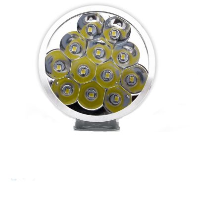 Allextreme EX12FZ1 12 LED Round Fog Light Off-Road Driving Spot Lamp Headlight for Motorcycle SUV Jeep Car Truck (24W, White Light, 1 PC)