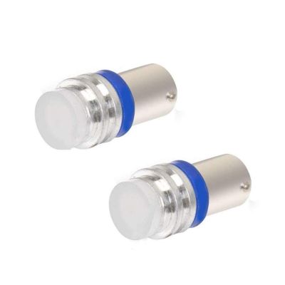 Allextreme EXBA9SB4 BA9S LED Parking Light Super Bright Ceramic Car Interior License Plate Wedge Dome Trunk Dashboard Bulb for Car Bike and Motorcycle (3W, Blue, 2 PCS)