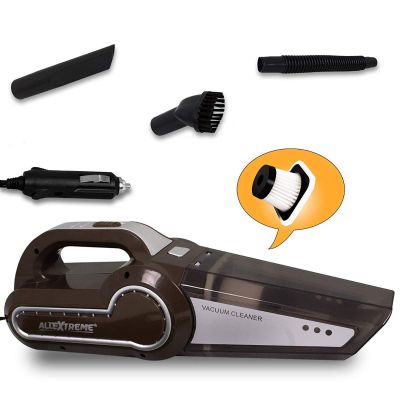 Allextreme AE-Q8801A Portable Handheld Car Vacuum Cleaner with 4.5M Car Cigarette Lighter Power Cord Wet & Dry Auto Handheld Cleaning Tool with HEPA Filter (4000Pa, 120W)