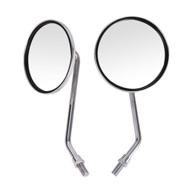 AllExtreme EXCSMB2 Universal Motorcycle Rear View Side Mirrors Set Compatible for Bullet Classic Electra Standard 350cc & 500cc