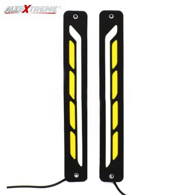 AllExtreme EXDLRY1 Universal Daytime Running Light Waterproof Working Lights Flexible LED DRL Driving Lamp for All Bikes and Cars (Yellow)