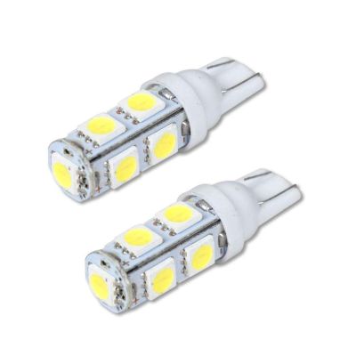 Allextreme EXT10CW3 Universal T10 LED Parking Light 9 SMD Super Bright Interior Pilot License Plate Dome Indicator Lamp Bulb for Car Bike and Motorcycle (3W, White, 2 PCS)