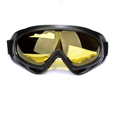 Allextreme EXUVSGL1 Unisex Windproof, Dust-Proof, UV Protection and Anti-Glare Lens Ski Snow Goggles for Riding and Skiing (Lemon, Standard Size)