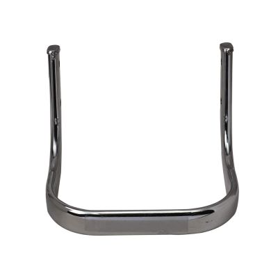 AllExtreme EXC3081 Heavy Metal Cushion Backrest Passenger Rear Seat Rest Support with Carrier Compatible for BS3 and BS4 Model Bullet 350cc and 500cce (Chrome)