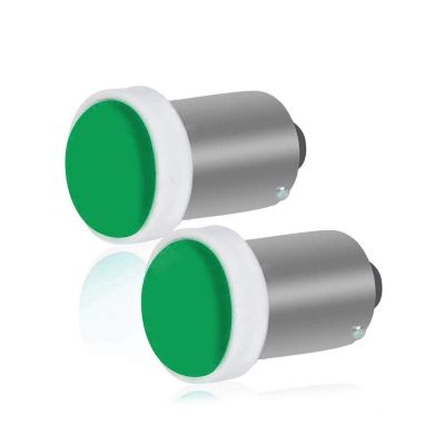 Allextreme EXBA9SG6 BA9S LED Parking Light Super Bright 5 SMD Car Interior License Plate Wedge Dome Trunk Dashboard bulb for Car Bike and Motorcycle (5W, Green, 2 PCS)